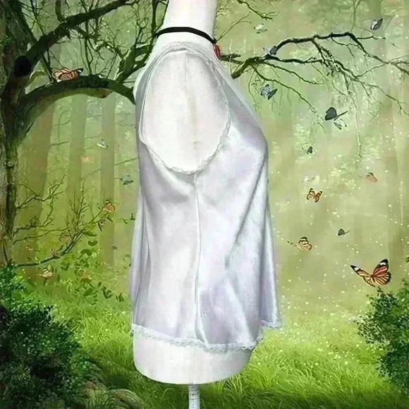 Coquette Satin White Floral Cami - Picture 7 of 10